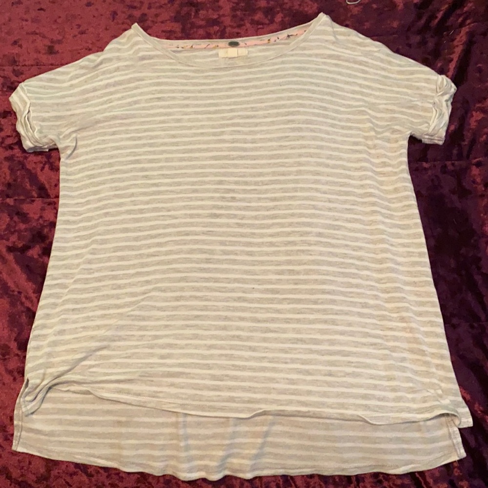 Short Sleeve T-shirt Grey and White